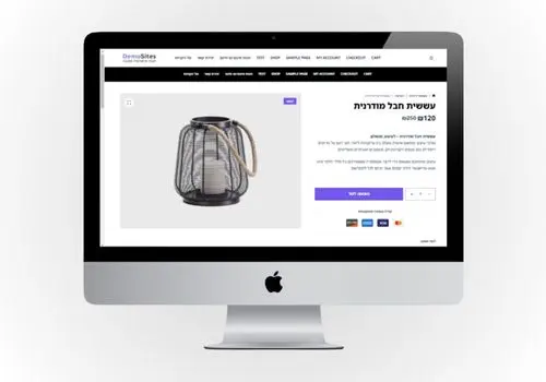 מוקאפ של חנות אקססוריז להדגמה